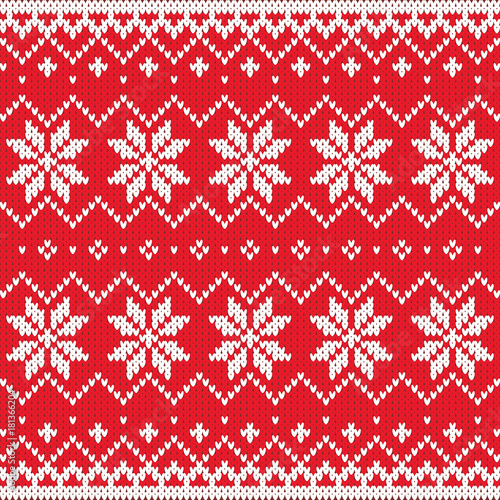 Merry Christmas wool knitted sweater background illustration, Christmas and holiday design template