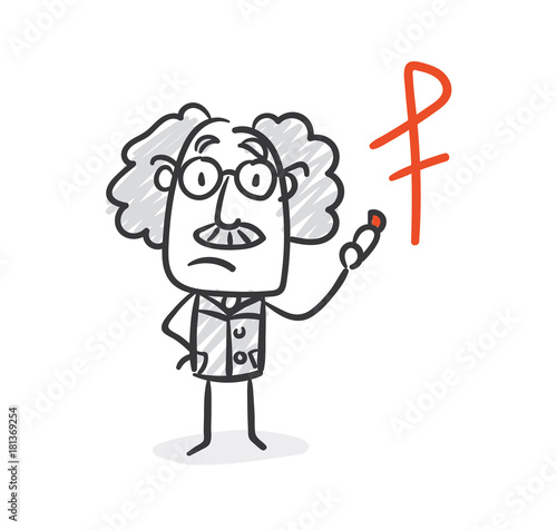 Falsch Professor Strichfigur Strichmännchen Nr. 13
