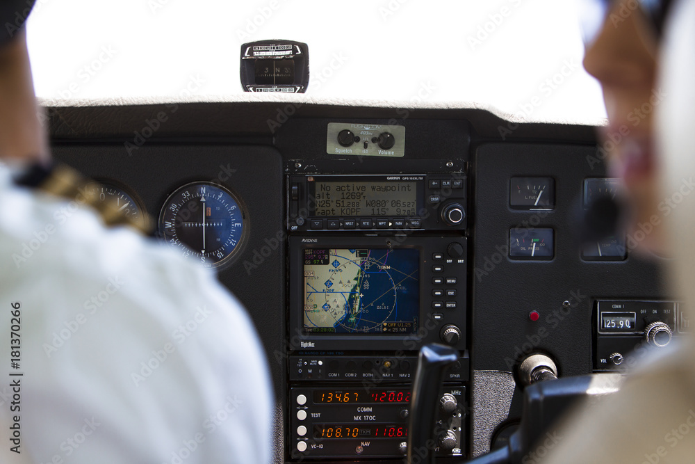 Fototapeta premium airplane panel control