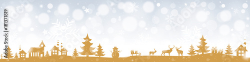 Christmas landscape banner