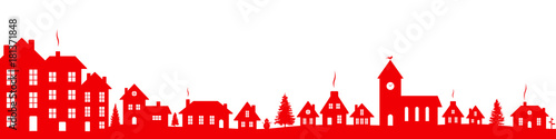 Winter city landscape