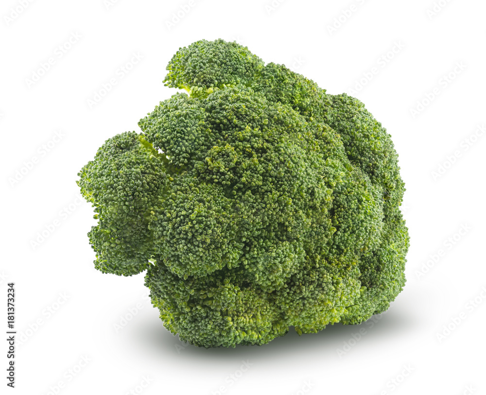 Broccoli is isolated on a white background Broccoli is isolated on a white background