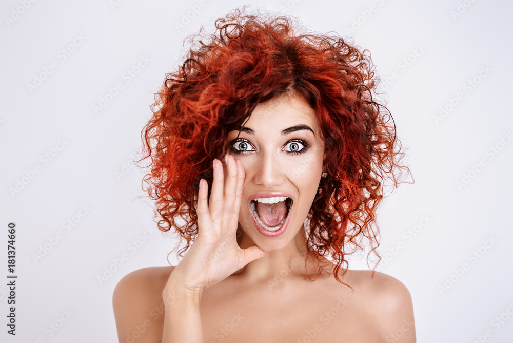 girl is shouting loudly girl is shouting loudly