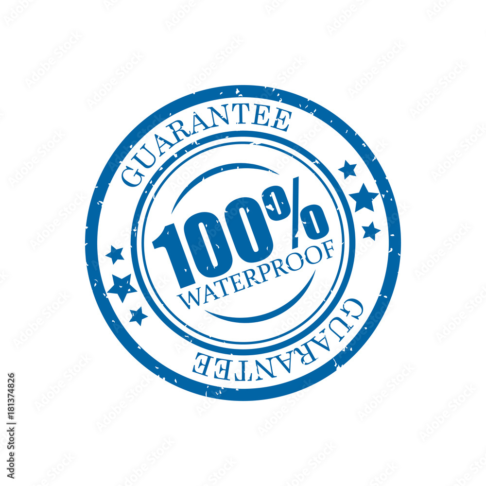 Obraz premium Waterproof blue guarantee rubber stumps.