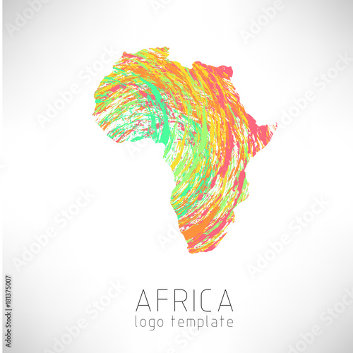 Africa creative designed silhouette map. Africa continent silhouette