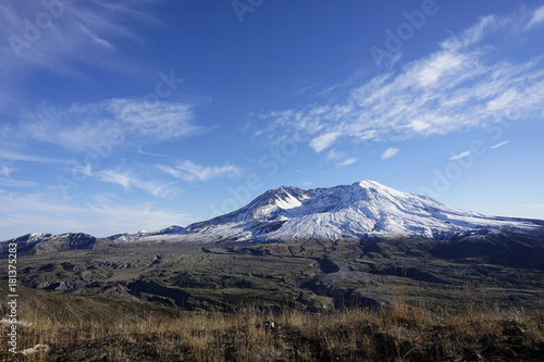 Mount Saint Helens volcano in the Washington State Cascade mountain range