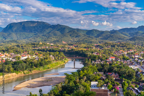 Viewpoint and beautiful landscape in luang prabang, Laos.