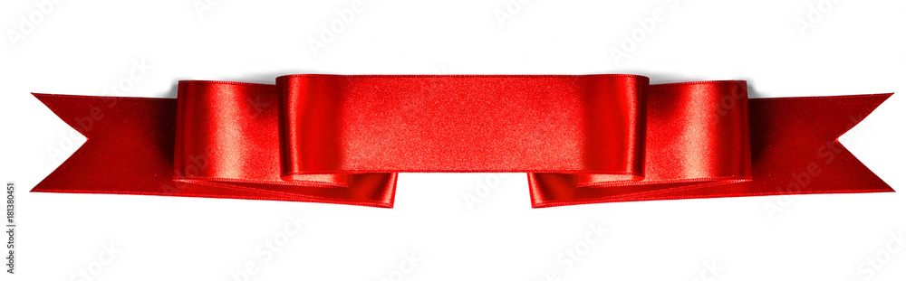 Fototapeta premium Banner ribbon on white