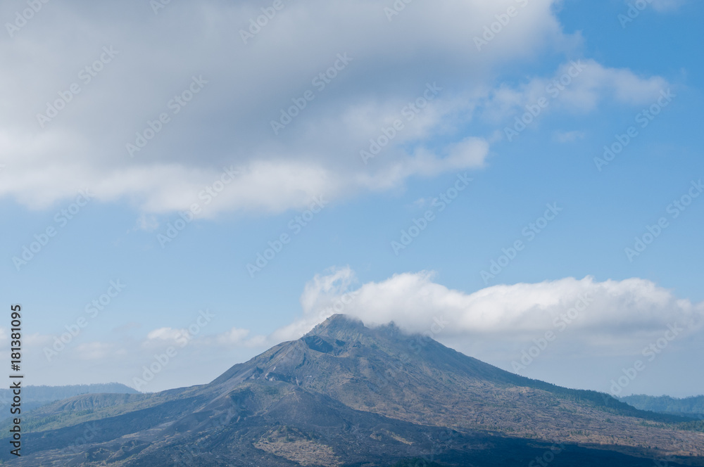 Mount Agung volcano  scene in Bali Indonesia
