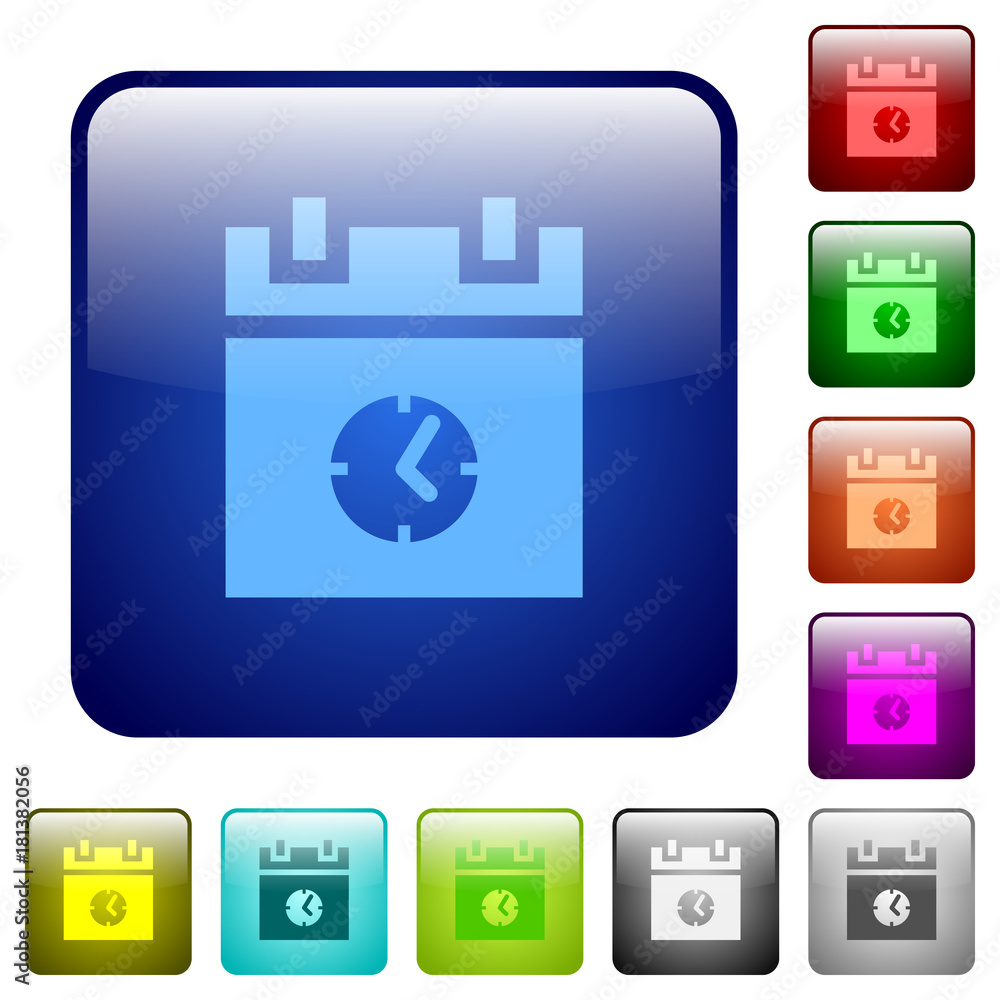 schedule event time color square buttons schedule event time color square buttons