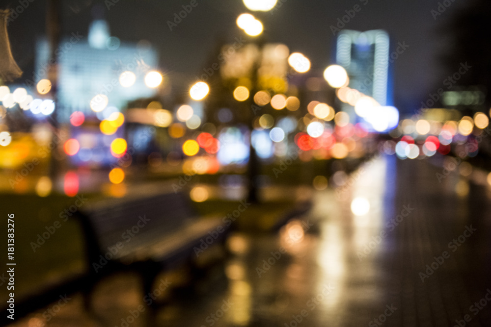 Night city. Bokeh. Abstract background. Night city. Bokeh. Abstract background.