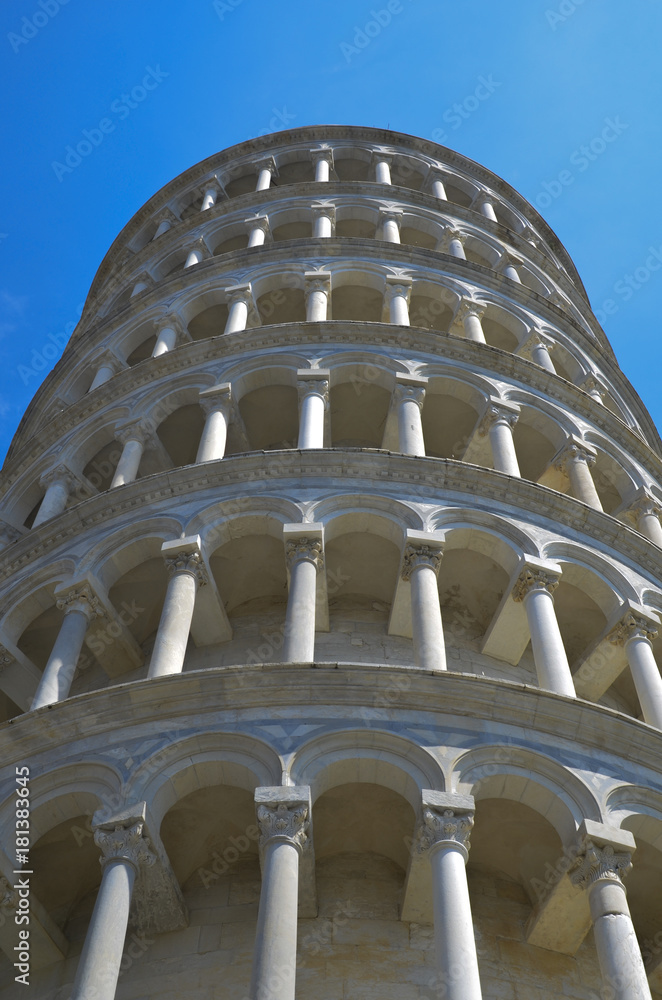 The leaning tower of Pisa. Perspective