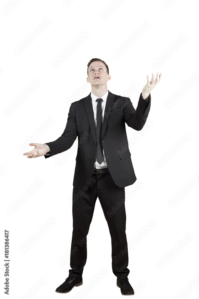 Businessman with juggling pose Businessman with juggling pose