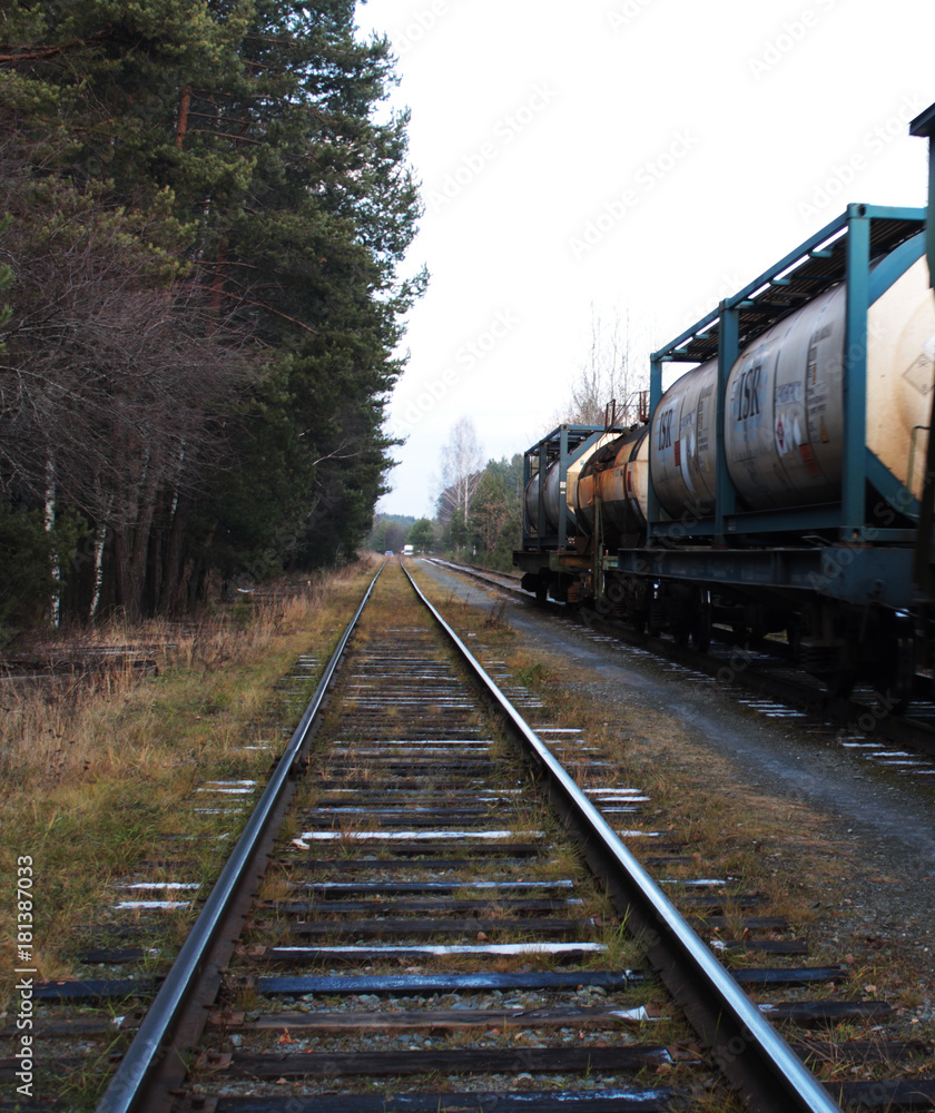 Fototapeta premium wagony towarowe