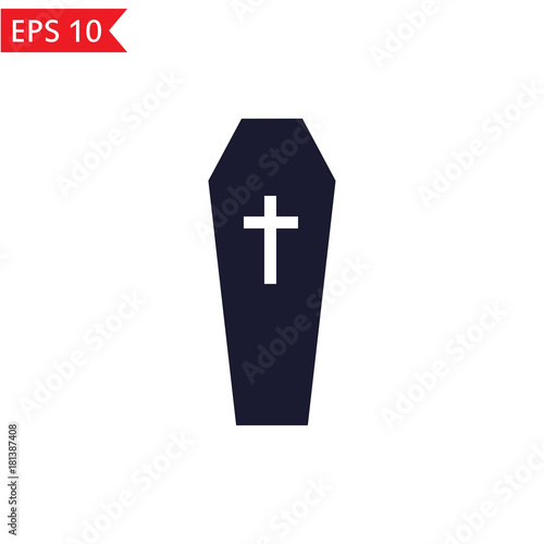 Halloween coffin icon