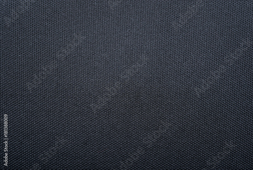 Texture of black woven synthetic waterproof fabric