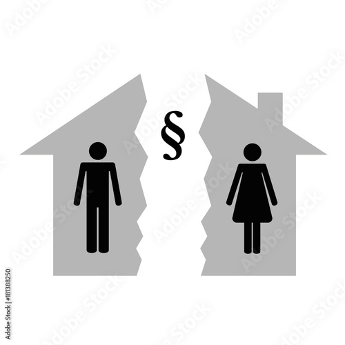 gütertrennung haus piktogramm