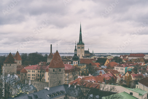 Autumn view of old city. Estonia, Tallinn.