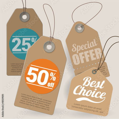  shopping  tags vector