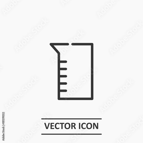Outline measuring glass icon illustration vector symbol