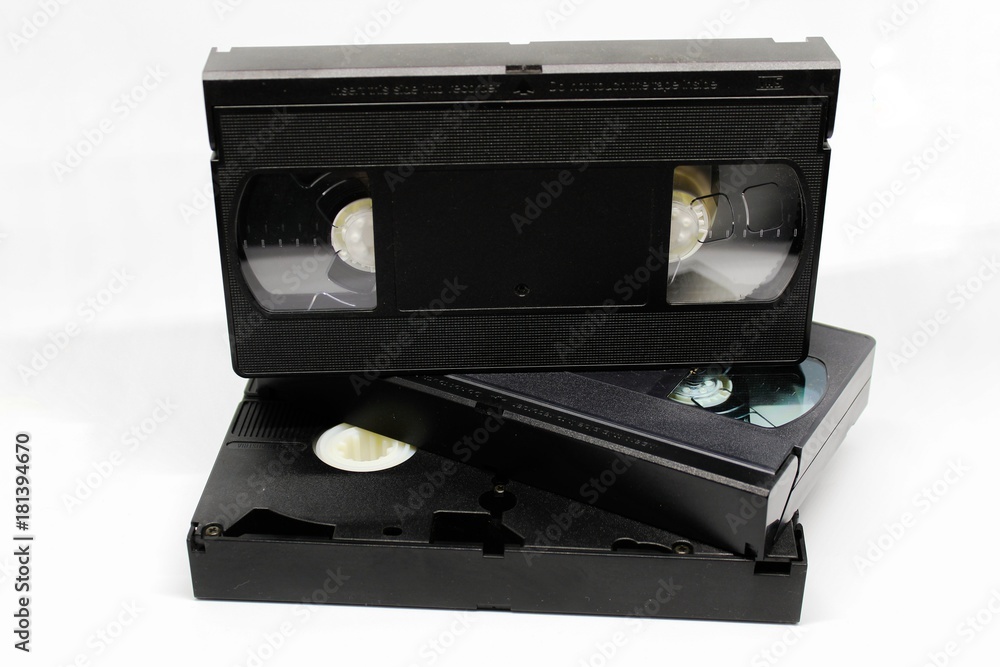 Old video cassette tapes
