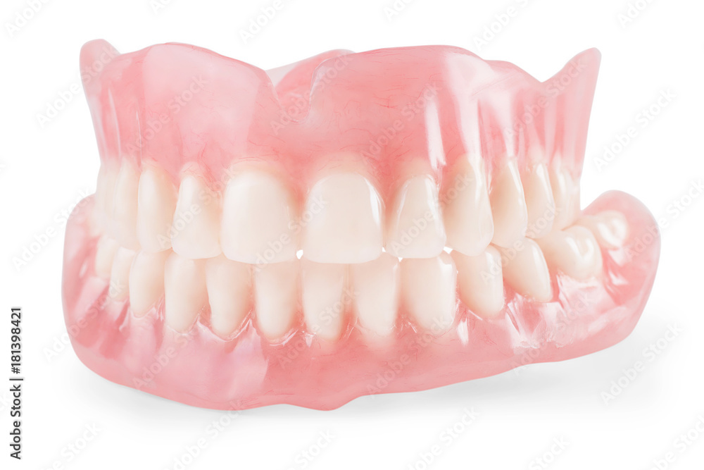 False teeth isolated False teeth isolated