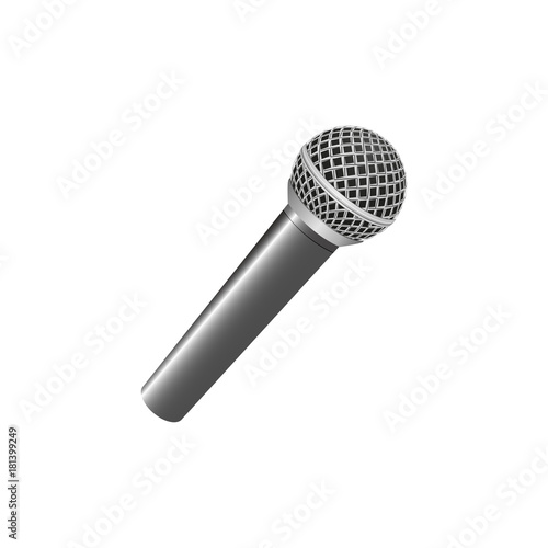 Vector microphone isolated on white background