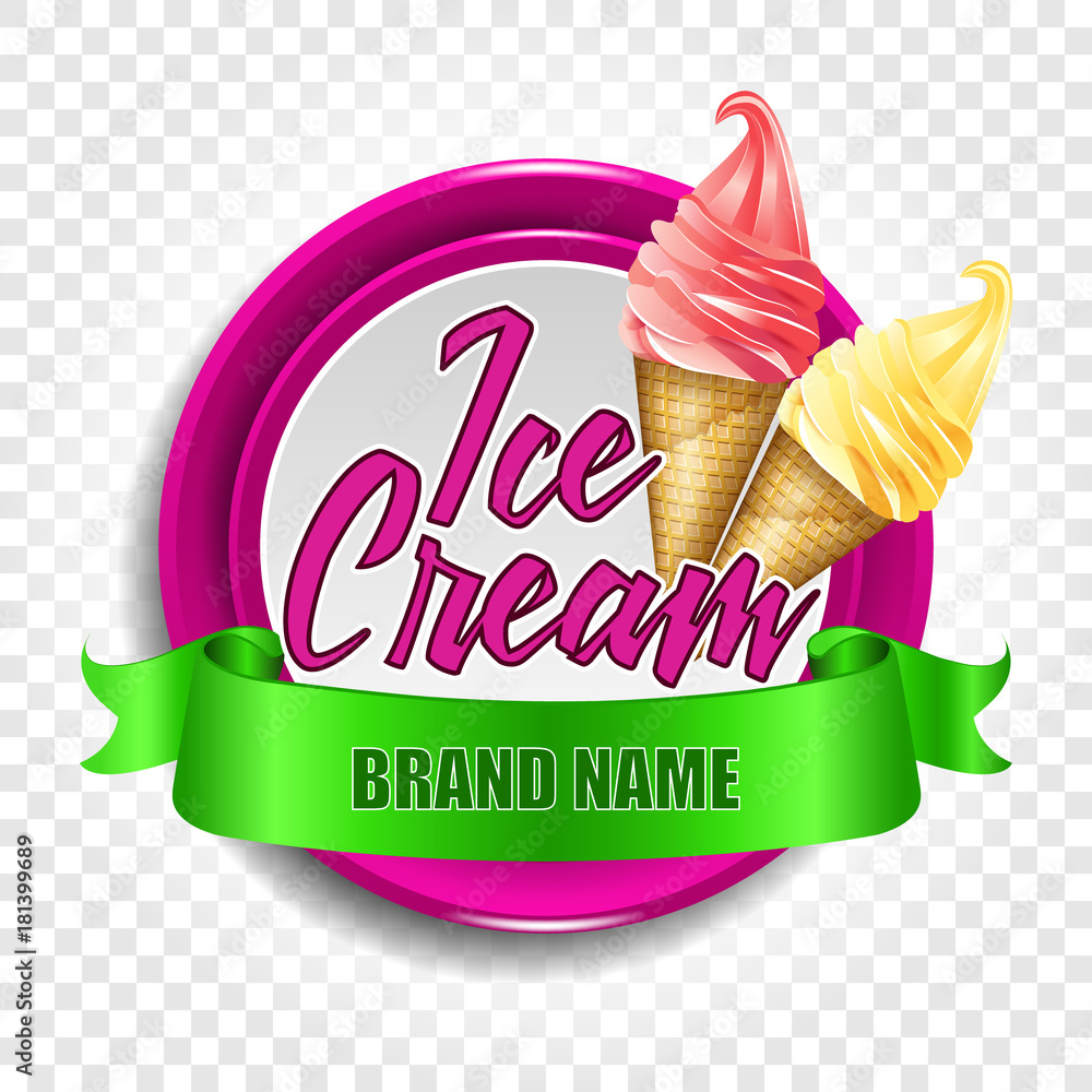 Ice Cream in a Circle Logo PNG Vector (AI) Free Download