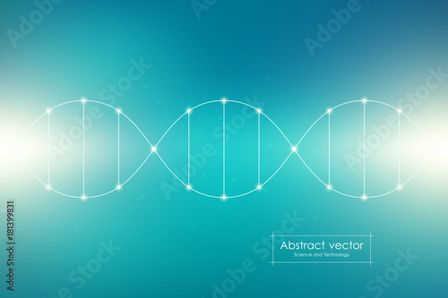 DNA spiral system, vector illustration