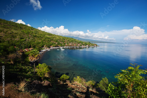 Fototapeta Naklejka Na Ścianę i Meble -  View to the Amed village on Bali island, Indonesia