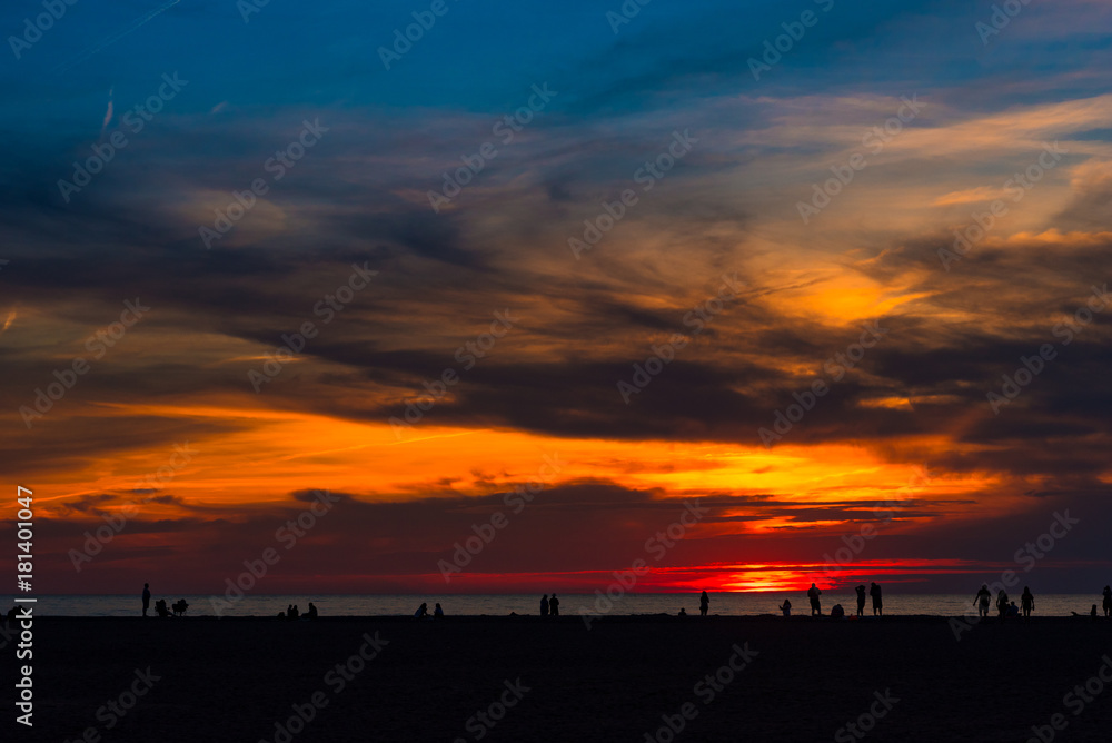 Dramatic Lake Erie sunset