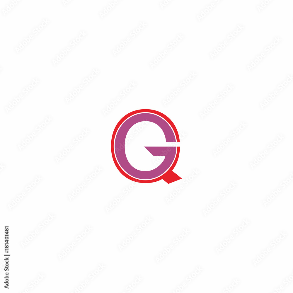 G Q letter abstract logo design G Q letter abstract logo design