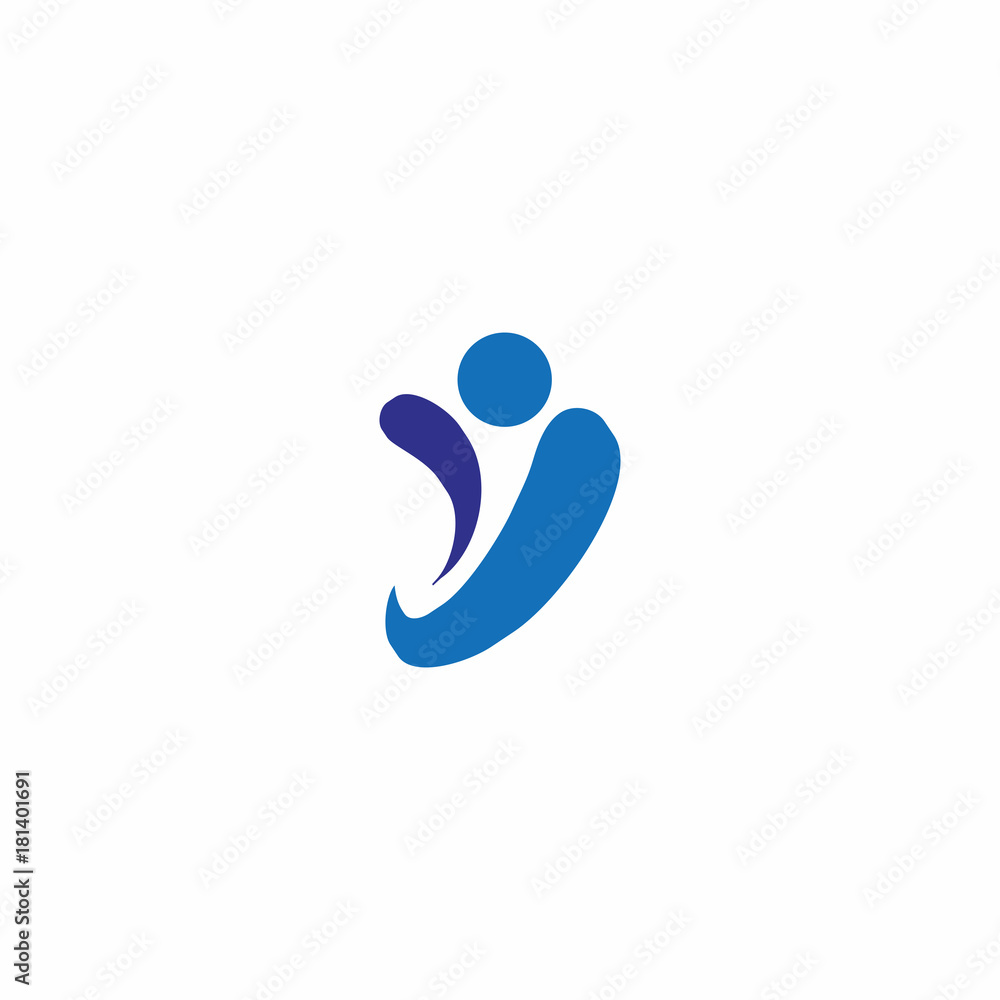 people abstract logo vector