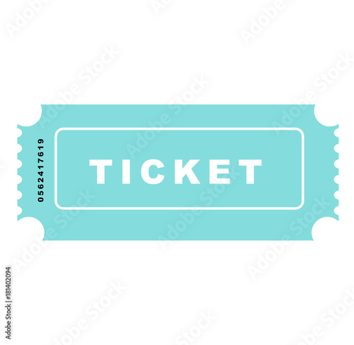 Blank blue  ticket