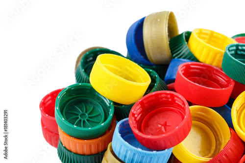 group of multicolored bottle caps
