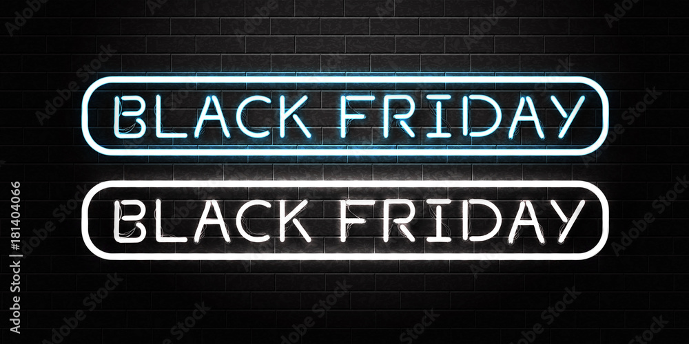 Φωτογραφία Vector realistic isolated neon sign of Black Friday lettering for decoration and covering on the wall background