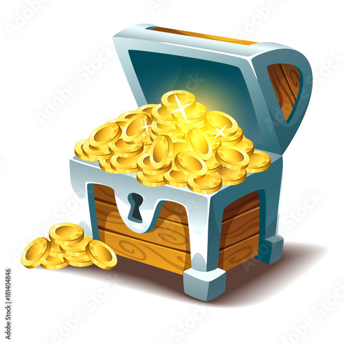 treasure chest with gold