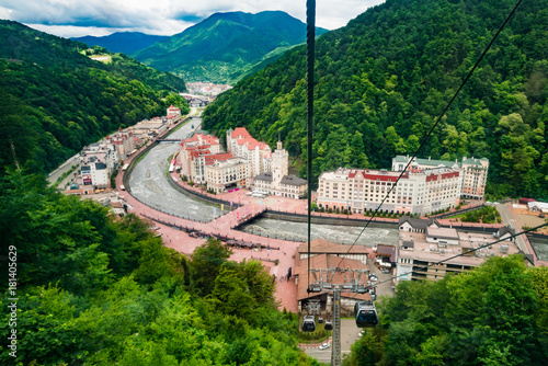 Sochi, Russia - 21 JUNE, 2017: Rosa Khutor Alpine Resort. Krasnaya Polyana,  Sochi, Russia photo