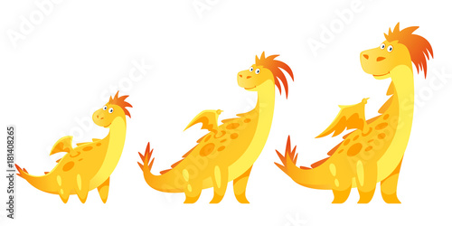 cute yellow dragon