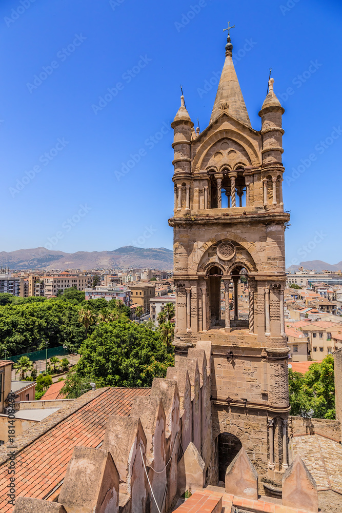 Palermo, Sicily, Italy. Scenic view from the Cathedral spire