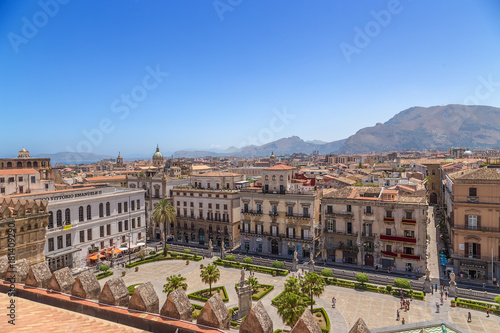 Palermo, Sicily, Italy. The view from the roof of the Cathedral