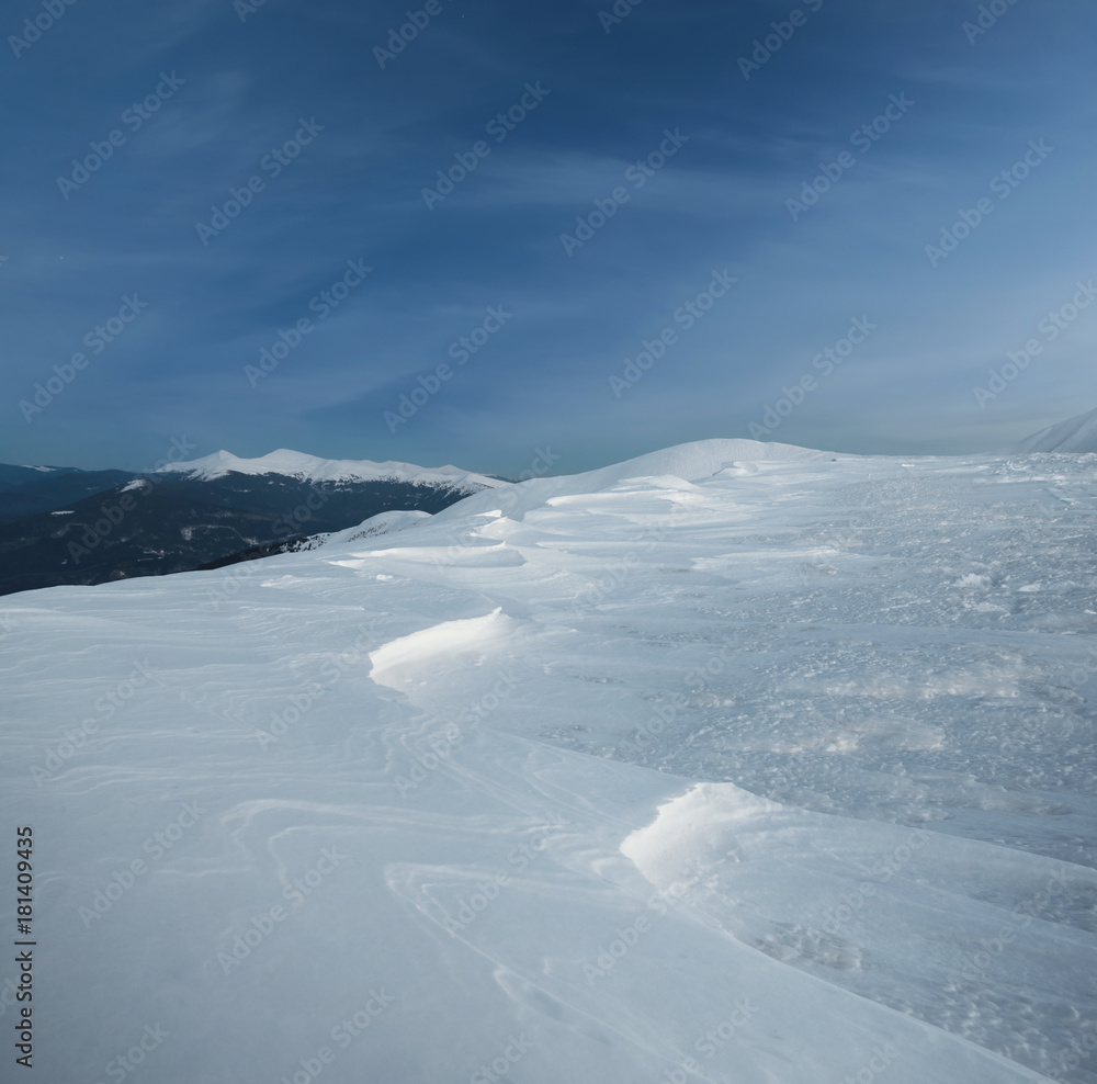 Mountain in the winter time duging sunset.. Natural landscape in the winter time Mountain in the winter time duging sunset.. Natural landscape in the winter time