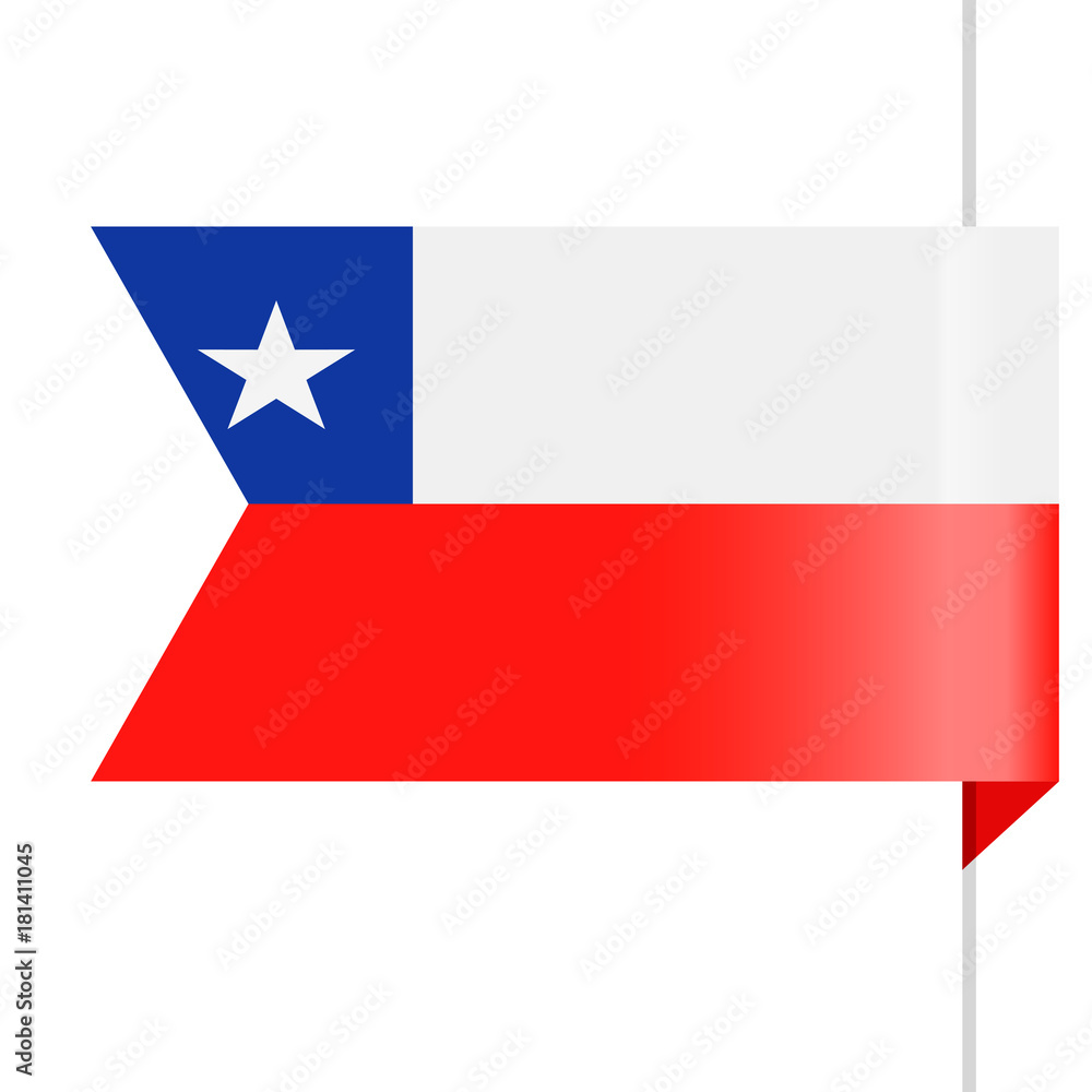 Chile Flag Vector Bookmark Icon Chile Flag Vector Bookmark Icon