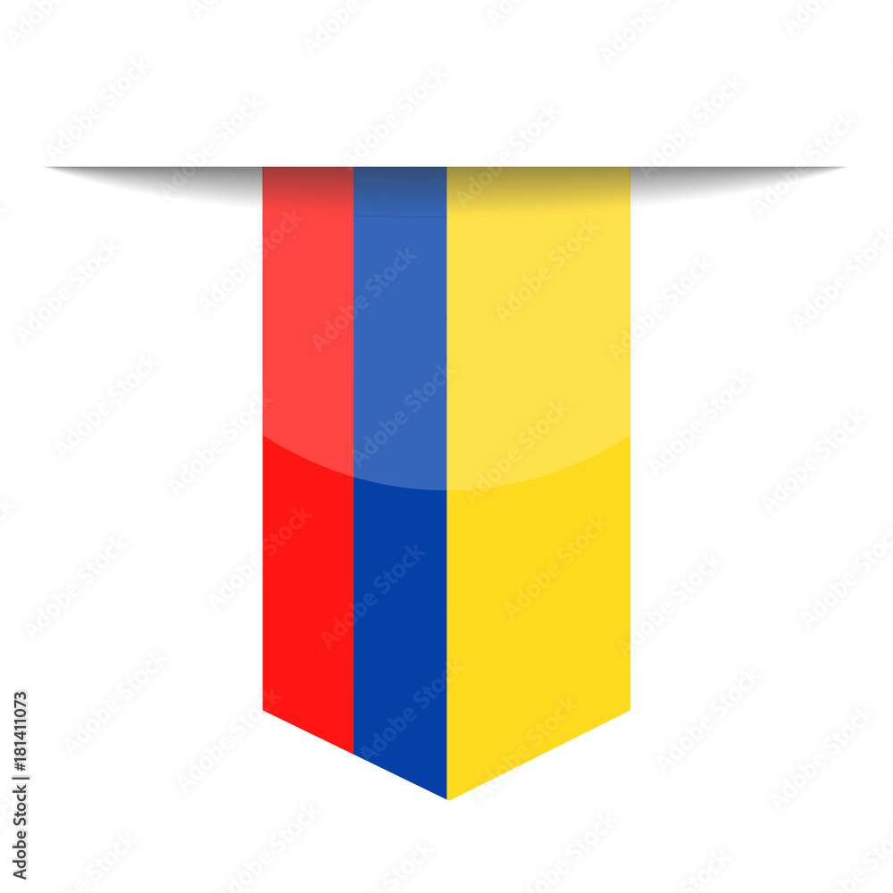Colombia Flag Vector Bookmark Icon Colombia Flag Vector Bookmark Icon