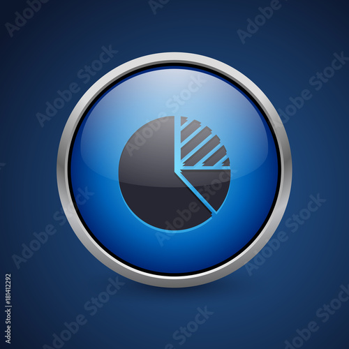Push Button - Dark Blue Web Icon