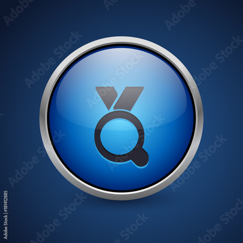 Push Button - Dark Blue Web Icon