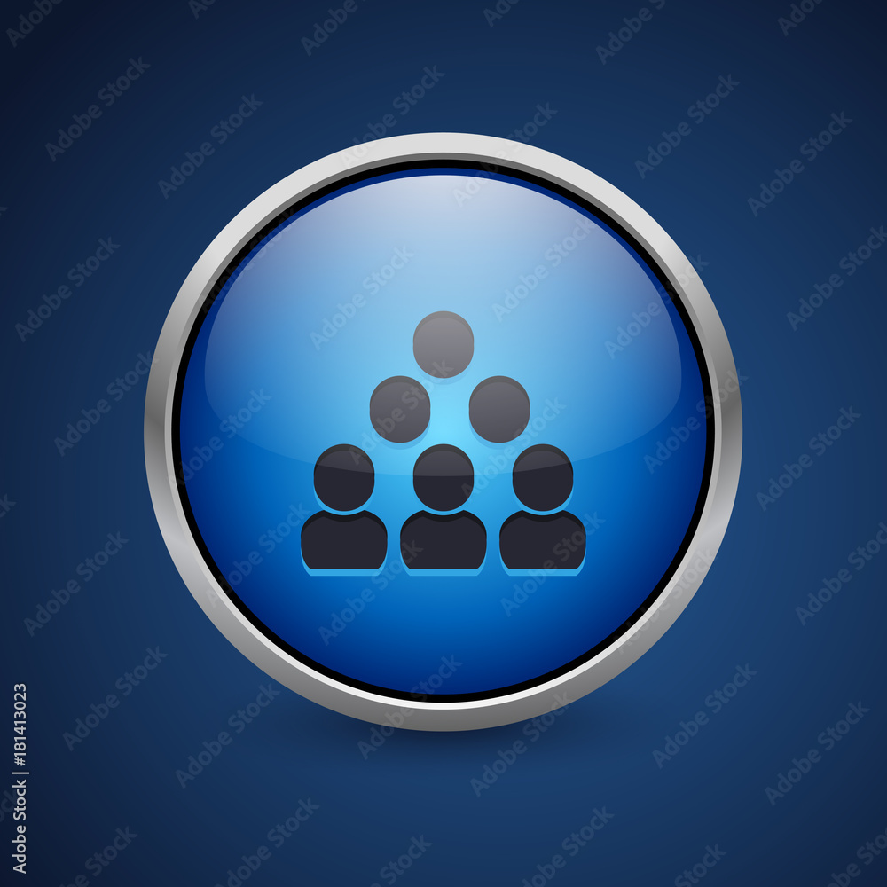 Push Button - Dark Blue Web Icon