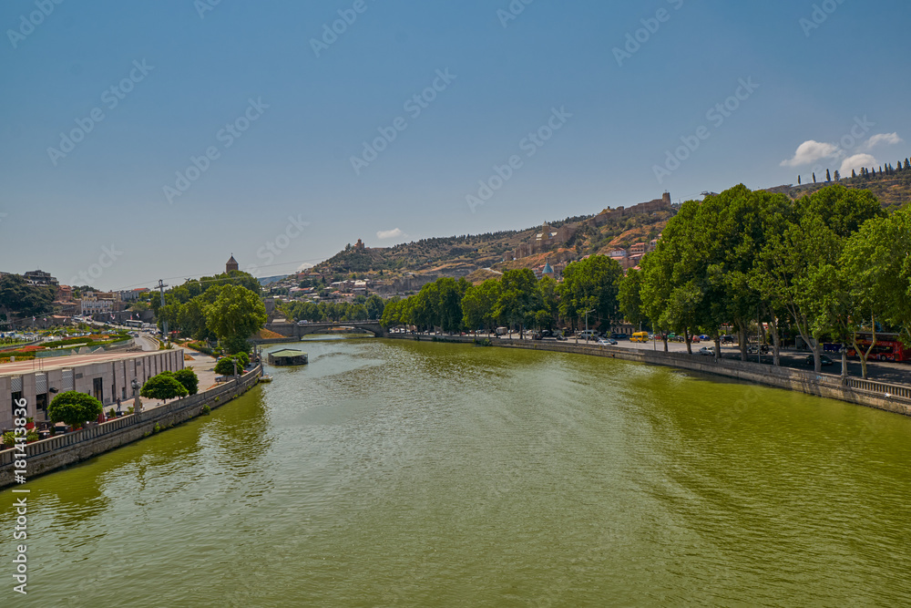 View on Kura river in Tbilisi View on Kura river in Tbilisi