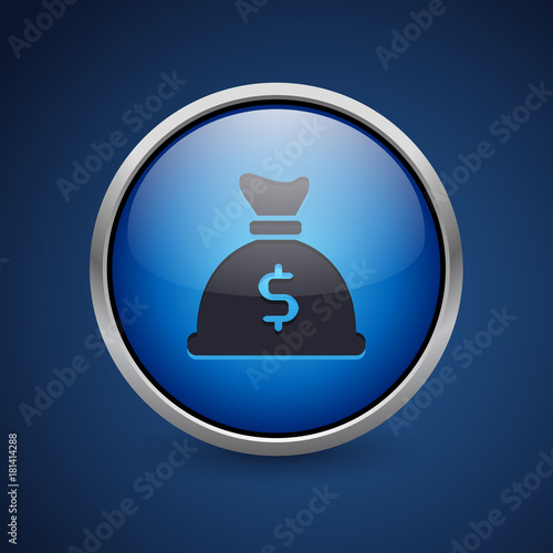 Push Button - Dark Blue Web Icon
