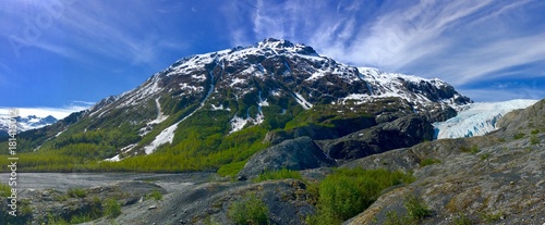 Hiking amongst the glaciers and mountains